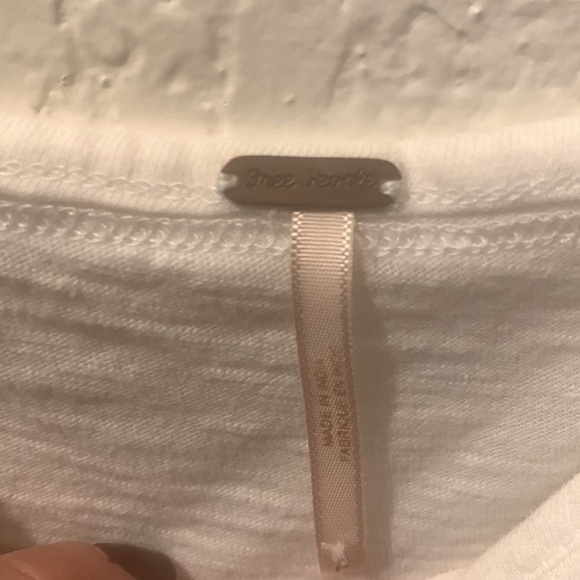 Free People White Ribbed Fitted Sleeveless Tank Top - Picture 4 of 8